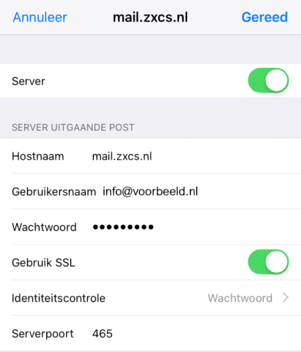 uitgaande mailserver